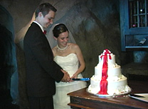 wedding reception cake cut video